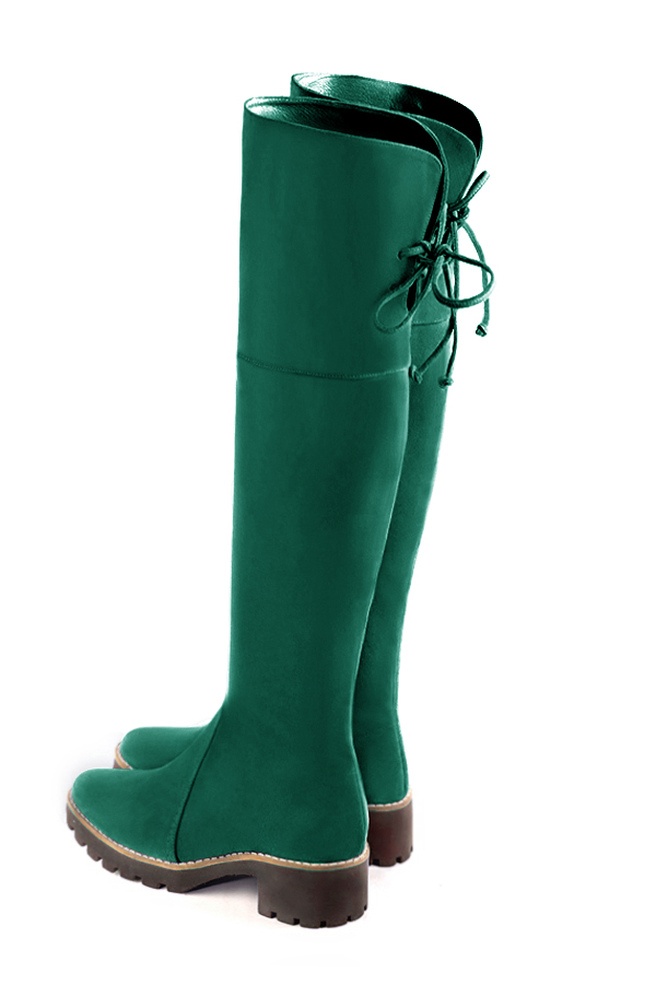 Emerald green thigh high boots hotsell